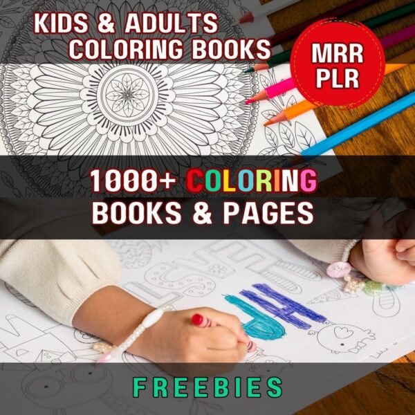 1000+ Coloring Books & Pages Mega Bundle – MRR/PLR