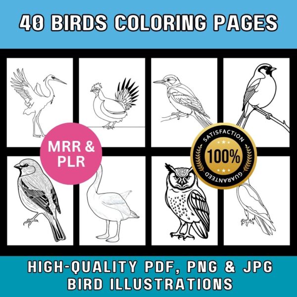 40 Birds Coloring Pages